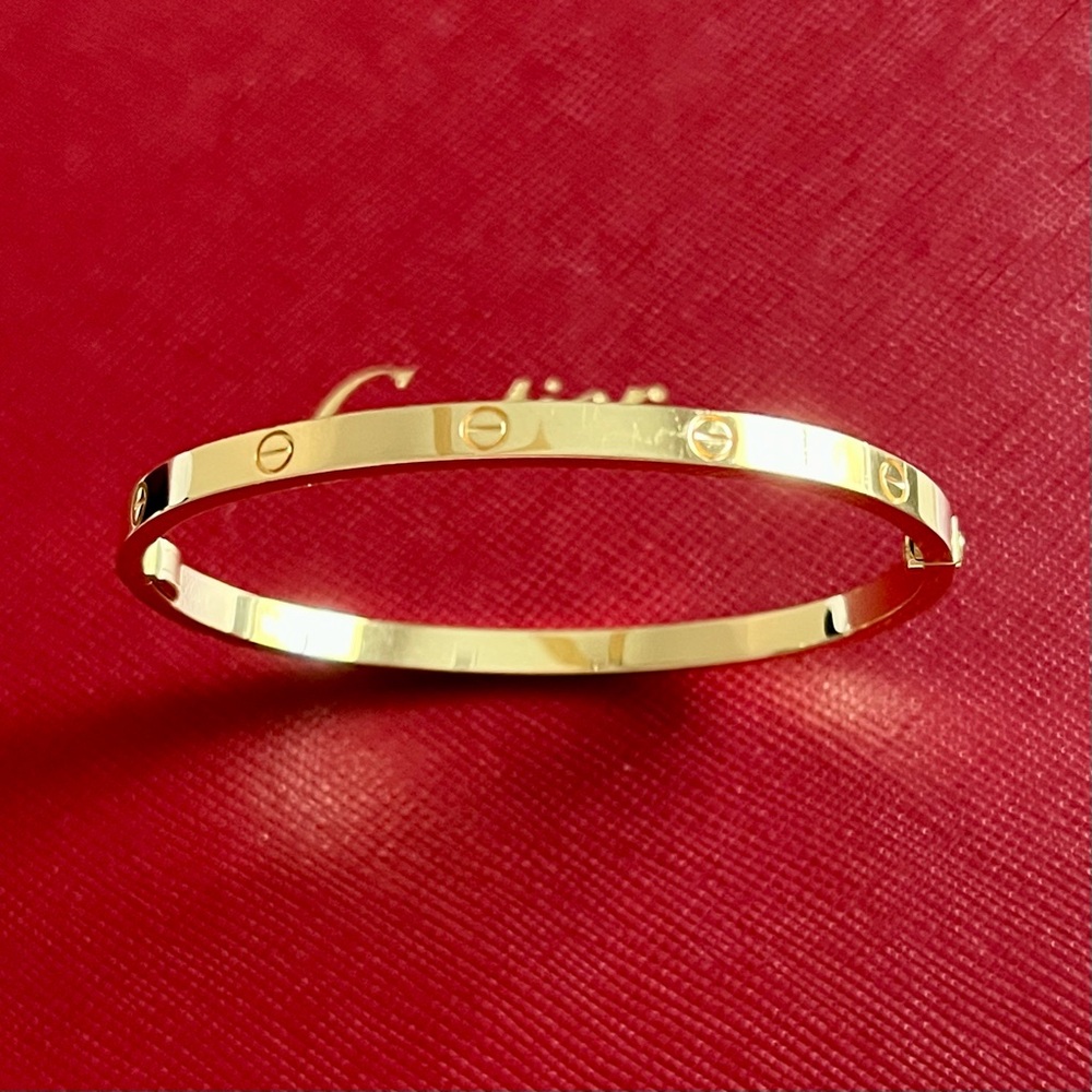 Authentic Cartier Love Bracelet, Small Model (Yellow Gold)